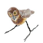 Ceramic figurine, 'Burrowing Owl' - Hand Made Burrowing Owl Ceramic Bird Figurine from Guatemala