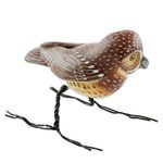 Ceramic figurine, 'Burrowing Owl' - Hand Made Burrowing Owl Ceramic Bird Figurine from Guatemala