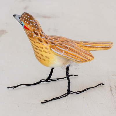 Ceramic figurine, 'Roadrunner' - Guatemalan Artisan Crafted Roadrunner Ceramic Bird Figurine