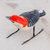 Ceramic figurine, 'Red-Bellied Woodpecker' - Hand Sculpted Ceramic Red-Bellied Woodpecker Figurine (image 2b) thumbail