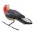 estatuilla de ceramica - Figura de pájaro carpintero de vientre rojo de cerámica esculpida a mano