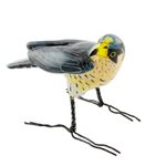 Ceramic figurine, 'Peregrine Falcon' - Guatemalan Handmade Peregrine Falcon Ceramic Bird Figurine