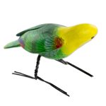 Ceramic figurine, 'Yellow-Headed Parrot' - Hand Sculpted Ceramic Yellow Headed Parrot Figurine