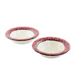 Ceramic soup bowls, 'Tazumal' (pair) - Ceramic Soup Bowls with Colorful Geometric Motifs (Pair)