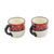 Kaffeebecher aus Keramik, 'Tazumal' (Paar) - El Salvador Kunsthandwerklich hergestellte Keramik-Kaffeetassen (Paar)