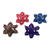 Recycled paper ornaments, 'Lovely Stars' (set of 4) - Four Recycled Paper Star Ornaments from Guatemala (image 2a) thumbail