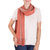 Rayon scarf, Coral Bands' - Guatemalan Handmade Rayon Scarf with Wide Stripes (image 2b) thumbail
