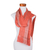 Rayon scarf, Coral Bands' - Guatemalan Handmade Rayon Scarf with Wide Stripes (image 2d) thumbail