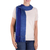 Rayon scarf, 'November Skies' - Loom Woven Blue Striped Rayon Scarf from Guatemala (image 2a) thumbail
