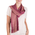 Rayon scarf, 'Sublime Elegance' - Guatemalan Hand Made Pink Striped Rayon Scarf (image 2a) thumbail