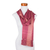 Rayon scarf, 'Sublime Elegance' - Guatemalan Hand Made Pink Striped Rayon Scarf (image 2d) thumbail