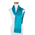 Rayon scarf, 'Lake Chichoy' - Artisan Crafted Blue Rayon Scarf from Guatemala (image 2d) thumbail