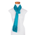 Rayon scarf, 'Lake Chichoy' - Artisan Crafted Blue Rayon Scarf from Guatemala (image 2e) thumbail