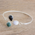 Jade pendant bracelet, 'Elegance and Poise' - Colorful Jade Pendant Bracelet from Guatemala thumbail