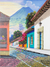 'Road to San Felipe' - Signed Street Scene of Antigua Guatemala in Oils thumbail