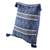 Cotton cushion cover, 'Zigzag Paths in Blue' - Zigzag Motif Cotton Cushion Cover in Blue from Guatemala