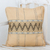 Cotton cushion cover, 'Zigzag Lines in Wheat' - Handwoven Cotton Cushion Cover in Wheat from Guatemala