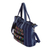 Cotton tote, 'Tactic Stripes in Navy' - Handwoven Striped Cotton Tote in Navy from Guatemala (image 2b) thumbail