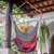 Cotton rope hammock swing chair, 'Celebration and Relaxation' (single) - Handwoven Cotton Hammock Swing from Nicaragua (image 2) thumbail