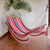 Cotton rope hammock, 'Celebration and Relaxation' (single) - Handwoven Striped Cotton Hammock (Single) from Nicaragua thumbail