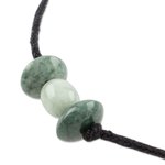 Jade pendant necklace, 'Hues of Youth' - Unisex Tricolor Jade Pendant Necklace from Guatemala