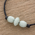 Jade pendant necklace, 'Young Energy' - Light Green Jade Beaded Pendant Necklace from Guatemala (image 2) thumbail