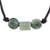 Jade pendant necklace, 'Youthful Love' - Bicolor Jade Beaded Pendant Necklace from Guatemala thumbail