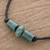 Jade pendant necklace, 'Green Virtue' - Green Jade Beaded Pendant Necklace from Guatemala (image 2) thumbail