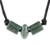 Jade pendant necklace, 'Green Virtue' - Green Jade Beaded Pendant Necklace from Guatemala thumbail