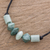 Jade pendant necklace, 'Geometric Combination' - Artisan Crafted Jade Beaded Pendant Necklace from Guatemala (image 2) thumbail