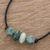 Jade pendant necklace, 'Geometry and Harmony' - Handcrafted Jade Beaded Pendant Necklace from Guatemala