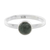Jade single stone ring, 'Beautiful Circle in Dark Green' - Circular Dark Green Jade Single Stone Ring from Guatemala thumbail