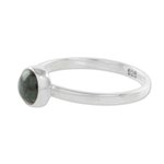 Jade single stone ring, 'Beautiful Circle in Dark Green' - Circular Dark Green Jade Single Stone Ring from Guatemala