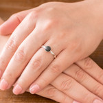 Jade single stone ring, 'Beautiful Circle in Dark Green' - Circular Dark Green Jade Single Stone Ring from Guatemala