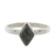 Jade single stone ring, 'Love Rhombus in Dark Green' - Rhombus Dark Green Jade Single Stone Ring from Guatemala thumbail