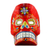 Wood mask, 'Red Day of the Dead' - Wood Day of the Dead Skull Mask in Red from Guatemala
