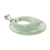 Jade pendant, 'Serene' - Circular Polished Jade Pendant with Sterling Silver Bail (image 2b) thumbail