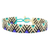 Beaded wristband bracelet, 'Twilight Mountains' - Blue and Black Geometric Woven Bead Wristband Bracelet
