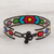 Beaded wristband bracelet, 'Rainbow Chain' - Handcrafted Multi-Color Geometric Beaded Wristband Bracelet (image 2b) thumbail