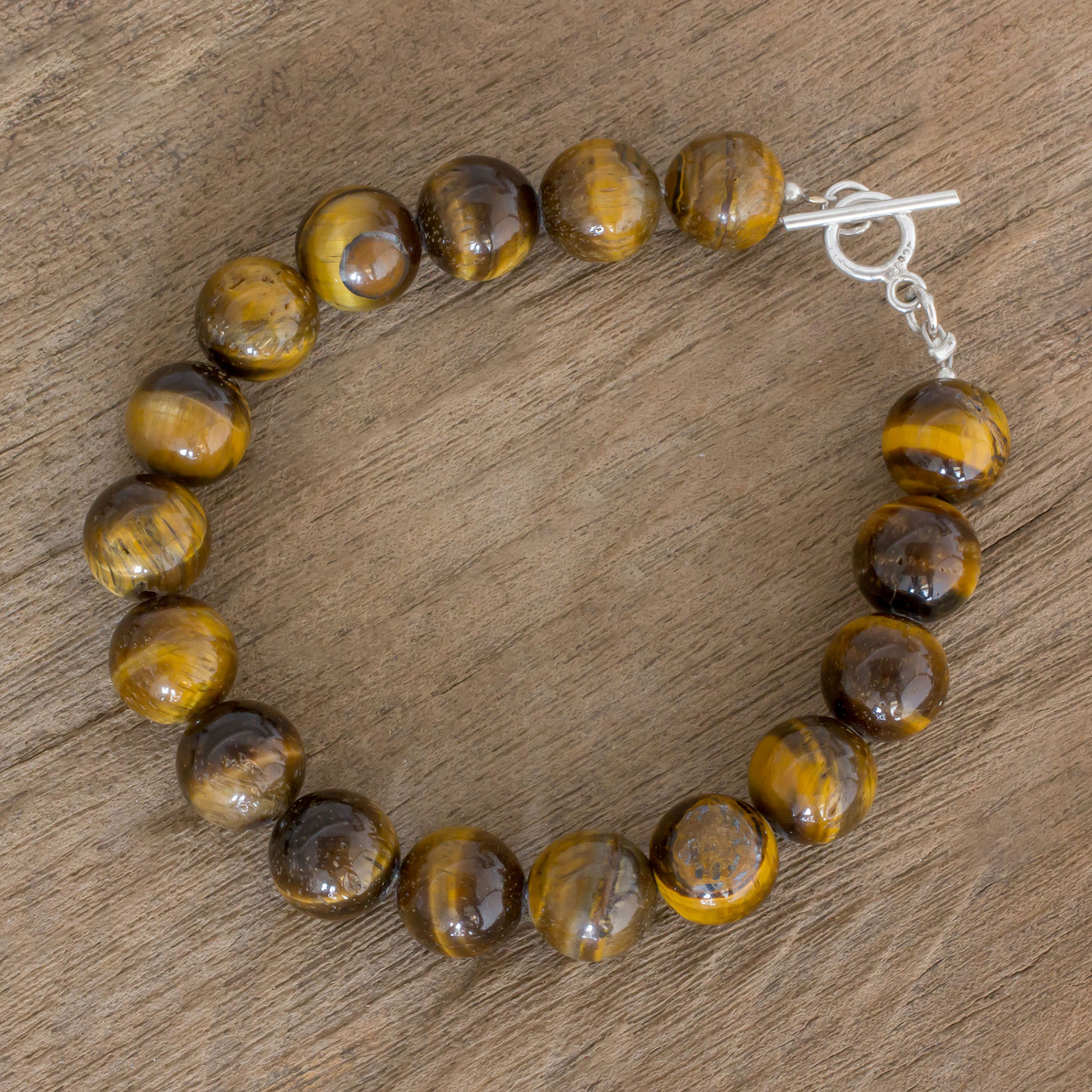 Details about   Tiger's Eye 12mm Gemstone Bead Necklace Single Strand w/ Sterling Silver Clasp