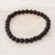 Onyx beaded stretch bracelet, 'Night Orbs' - Black Onyx Beaded Stretch Bracelet from Guatemala