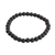 Onyx beaded stretch bracelet, 'Night Orbs' - Black Onyx Beaded Stretch Bracelet from Guatemala