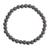 Stretch-Armband aus Onyx- und Lavasteinperlen - Guatemaltekisches Stretch-Armband aus schwarzem Onyx und Lavastein