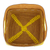 Leather and pine needle decorative basket, 'Sunny Yellow' - Leather and Pine Needle Decorative Basket from Nicaragua (image 2d) thumbail