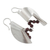 Garnet dangle earrings, 'Alluring Mystique' - Sterling Silver and Garnet Dangle Earrings