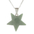 Jade pendant necklace, 'Stellar Light in Apple Green' - Jade Star Pendant Necklace in Apple Green from Guatemala thumbail