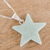 Jade pendant necklace, 'Stellar Light in Apple Green' - Jade Star Pendant Necklace in Apple Green from Guatemala (image 2b) thumbail