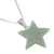 Jade pendant necklace, 'Stellar Light in Apple Green' - Jade Star Pendant Necklace in Apple Green from Guatemala (image 2c) thumbail