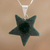Jade pendant necklace, 'Stellar Light in Dark Green' - Jade Star Pendant Necklace in Dark Green from Guatemala