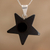 Jade pendant necklace, 'Stellar Light in Black' - Jade Star Pendant Necklace in Black from Guatemala (image 2) thumbail